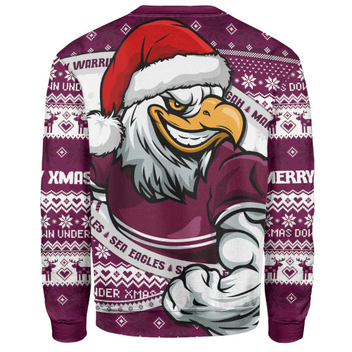 Manly Warringah Sea Eagles Sweatshirt Ugly Knit Style For Christmas Game Fans Manly Warringah Sea Eagles Sweatshirt Ugly Knit Style For Christmas Game Fans