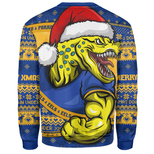 Parramatta Eels Sweatshirt Ugly Knit Style For Christmas Game Fans