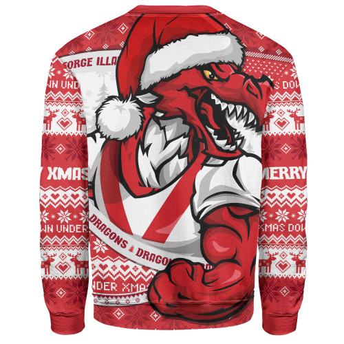 St. George Illawarra Dragons Sweatshirt Ugly Knit Style For Christmas Game Fans