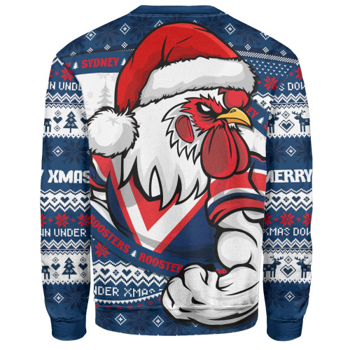 Sydney Roosters Sweatshirt Ugly Knit Style For Christmas Game Fans