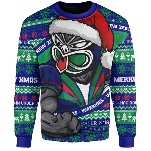 New Zealand Warriors Sweatshirt Ugly Knit Style For Christmas Game Fans