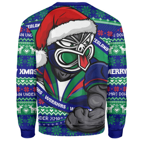 New Zealand Warriors Sweatshirt Ugly Knit Style For Christmas Game Fans