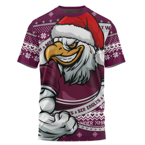 Manly Warringah Sea Eagles T-Shirt Ugly Knit Style For Christmas Game Fans