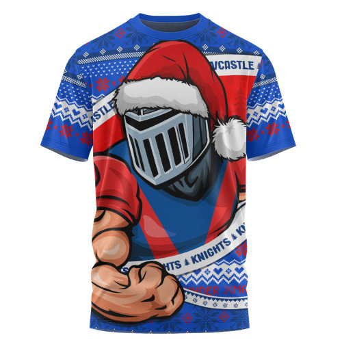 Newcastle Knights T-Shirt Ugly Knit Style For Christmas Game Fans
