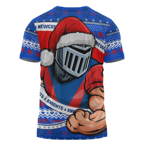 Newcastle Knights T-Shirt Ugly Knit Style For Christmas Game Fans