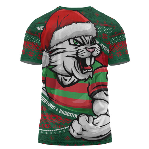 South Sydney Rabbitohs T-Shirt Ugly Knit Style For Christmas Game Fans