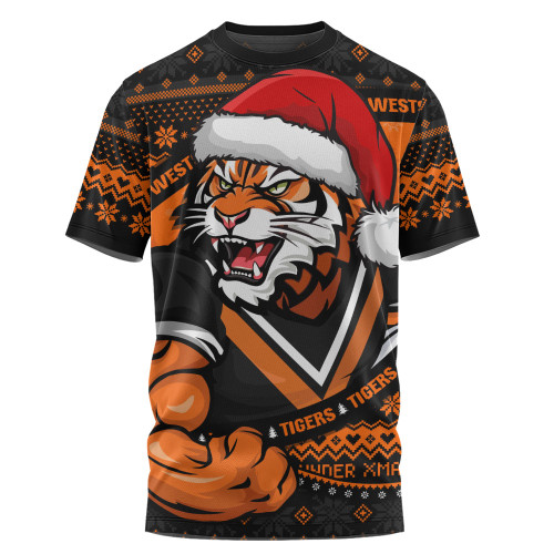 Wests Tigers T-Shirt Ugly Knit Style For Christmas Game Fans