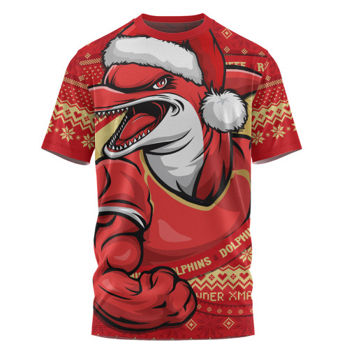 Redcliffe Dolphins T-Shirt Ugly Knit Style For Christmas Game Fans