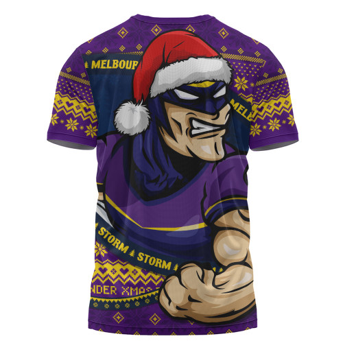 Melbourne Storm T-Shirt Ugly Knit Style For Christmas Game Fans