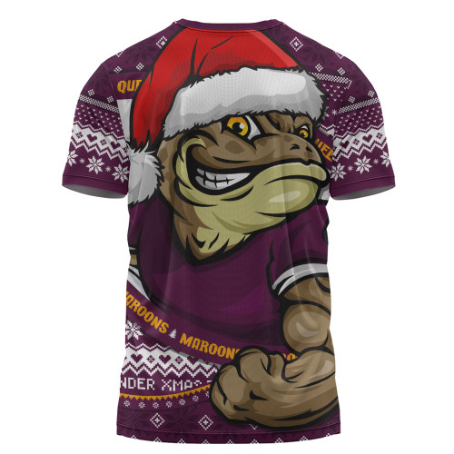 Queensland Maroons T-Shirt Ugly Knit Style For Christmas Game Fans
