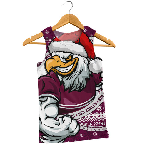 Manly Warringah Sea Eagles Men Singlet Ugly Knit Style For Christmas Game Fans
