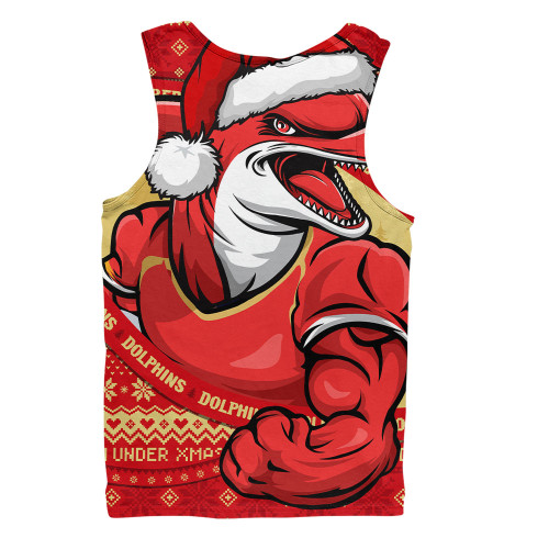 Redcliffe Dolphins Men Singlet Ugly Knit Style For Christmas Game Fans