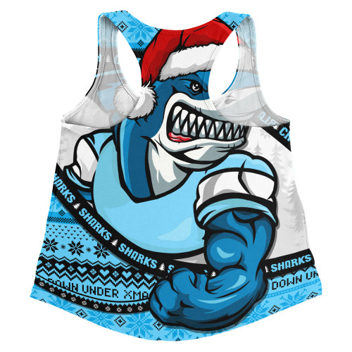 Cronulla-Sutherland Sharks Women Racerback Singlet Ugly Knit Style For Christmas Game Fans