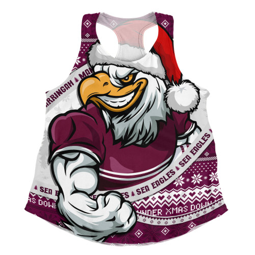 Manly Warringah Sea Eagles Women Racerback Singlet Ugly Knit Style For Christmas Game Fans