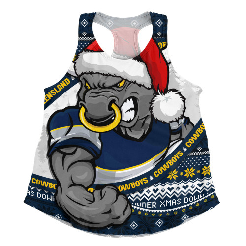 North Queensland Cowboys Women Racerback Singlet Ugly Knit Style For Christmas Game Fans