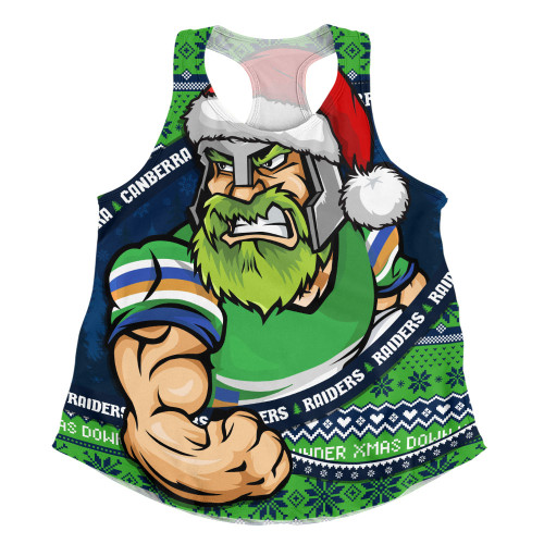 Canberra Raiders Women Racerback Singlet Ugly Knit Style For Christmas Game Fans