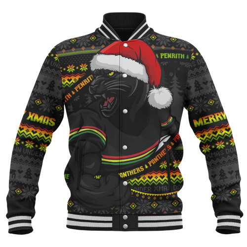 Penrith Panthers Baseball Jacket Ugly Knit Style For Christmas Game Fans