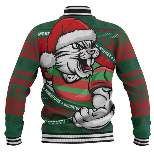 South Sydney Rabbitohs Baseball Jacket Ugly Knit Style For Christmas Game Fans South Sydney Rabbitohs Baseball Jacket Ugly Knit Style For Christmas Game Fans