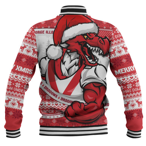 St. George Illawarra Dragons Baseball Jacket Ugly Knit Style For Christmas Game Fans St. George Illawarra Dragons Baseball Jacket Ugly Knit Style For Christmas Game Fans