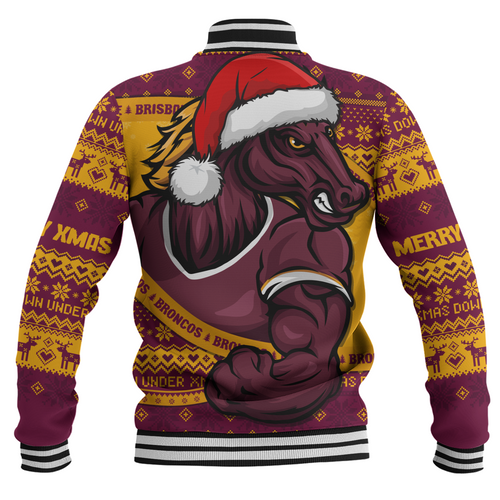 Brisbane Broncos Baseball Jacket Ugly Knit Style For Christmas Game Fans Brisbane Broncos Baseball Jacket Ugly Knit Style For Christmas Game Fans