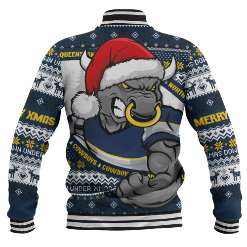 North Queensland Cowboys Baseball Jacket Ugly Knit Style For Christmas Game Fans