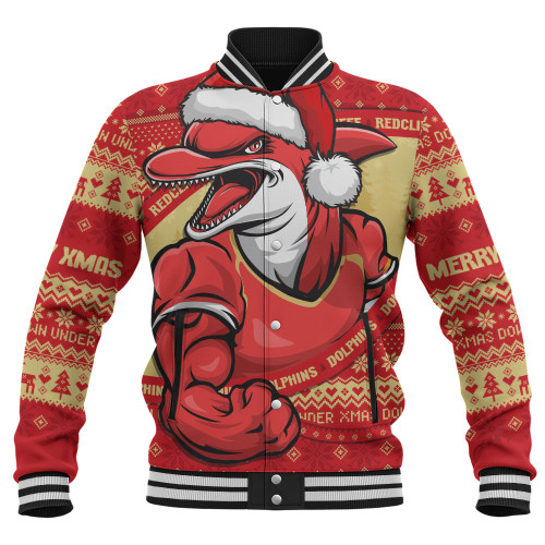 Redcliffe Dolphins Baseball Jacket Ugly Knit Style For Christmas Game Fans