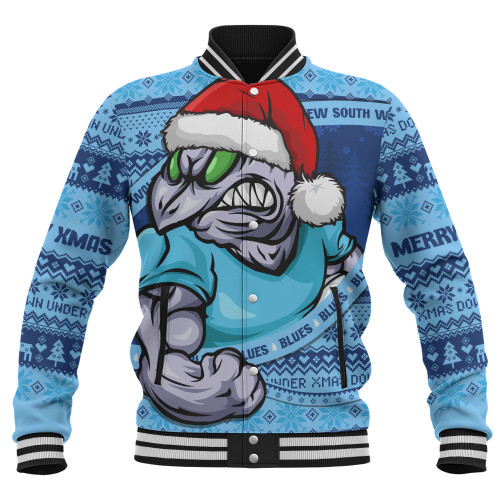 New South Wales Blues Baseball Jacket Ugly Knit Style For Christmas Game Fans