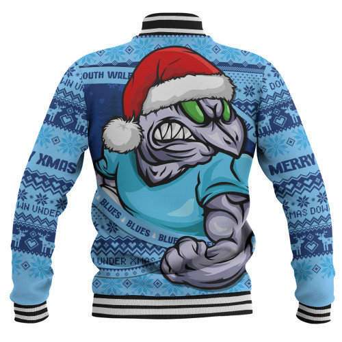 New South Wales Blues Baseball Jacket Ugly Knit Style For Christmas Game Fans New South Wales Blues Baseball Jacket Ugly Knit Style For Christmas Game Fans