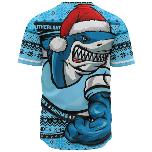 Cronulla-Sutherland Sharks Baseball Shirt Ugly Knit Style For Christmas Game Fans