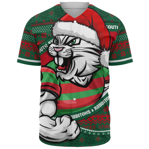 South Sydney Rabbitohs Baseball Shirt Ugly Knit Style For Christmas Game Fans