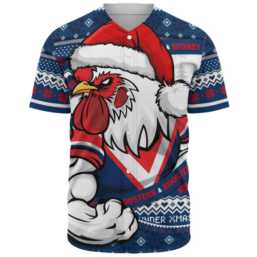 Sydney Roosters Baseball Shirt Ugly Knit Style For Christmas Game Fans