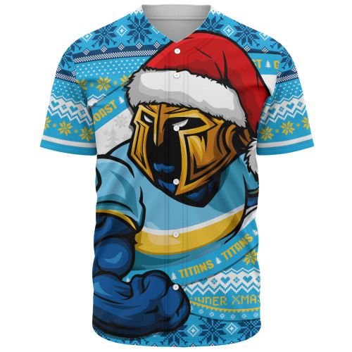 Gold Coast Titans Baseball Shirt Ugly Knit Style For Christmas Game Fans