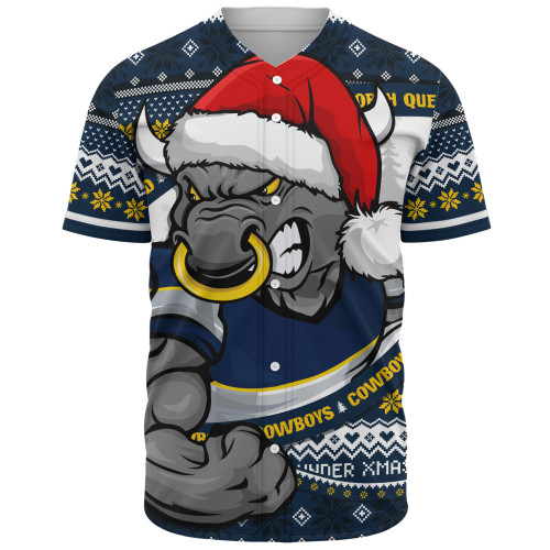 North Queensland Cowboys Baseball Shirt Ugly Knit Style For Christmas Game Fans