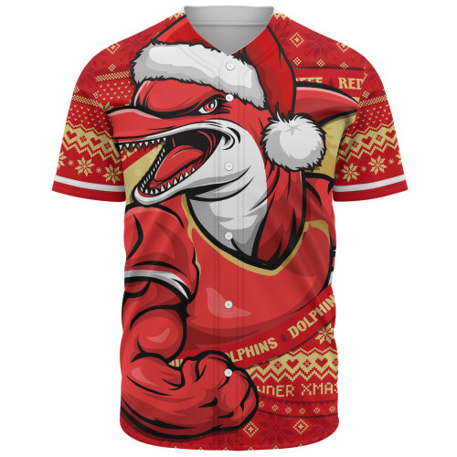 Redcliffe Dolphins Baseball Shirt Ugly Knit Style For Christmas Game Fans