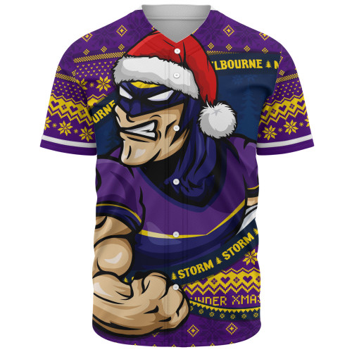 Melbourne Storm Baseball Shirt Ugly Knit Style For Christmas Game Fans
