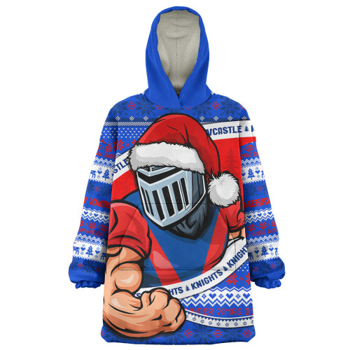Newcastle Knights Snug Hoodie Ugly Knit Style For Christmas Game Fans