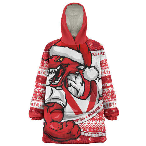 St. George Illawarra Dragons Snug Hoodie Ugly Knit Style For Christmas Game Fans