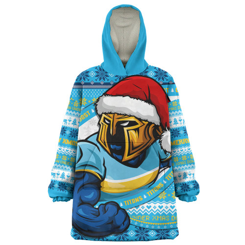 Gold Coast Titans Snug Hoodie Ugly Knit Style For Christmas Game Fans