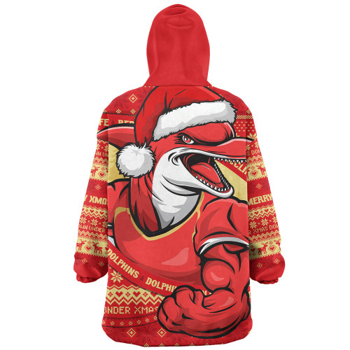 Redcliffe Dolphins Snug Hoodie Ugly Knit Style For Christmas Game Fans