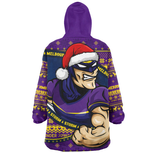 Melbourne Storm Snug Hoodie Ugly Knit Style For Christmas Game Fans