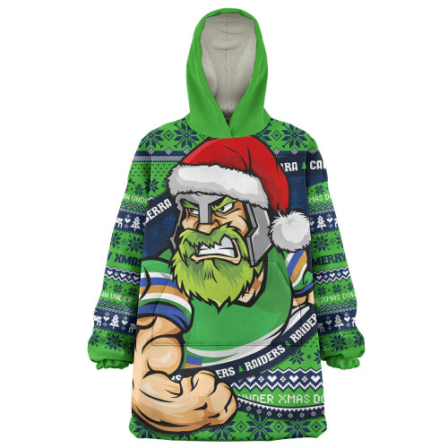 Canberra Raiders Snug Hoodie Ugly Knit Style For Christmas Game Fans