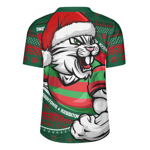 South Sydney Rabbitohs Rugby Jersey Ugly Knit Style For Christmas Game Fans