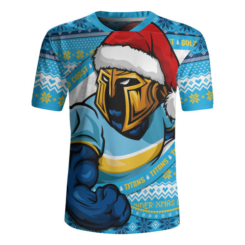 Gold Coast Titans Rugby Jersey Ugly Knit Style For Christmas Game Fans