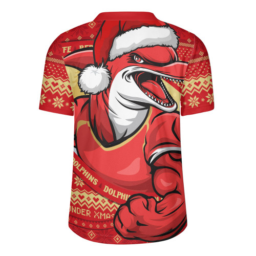 Redcliffe Dolphins Rugby Jersey Ugly Knit Style For Christmas Game Fans