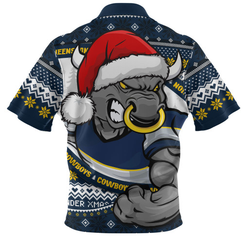 North Queensland Cowboys Zip Polo Shirt Ugly Knit Style For Christmas Game Fans North Queensland Cowboys Zip Polo Shirt Ugly Knit Style For Christmas Game Fans