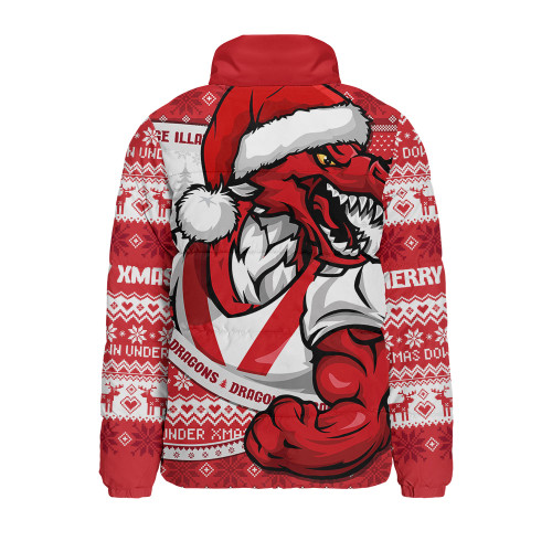 St. George Illawarra Dragons Padded Jacket Ugly Knit Style For Christmas Game Fans