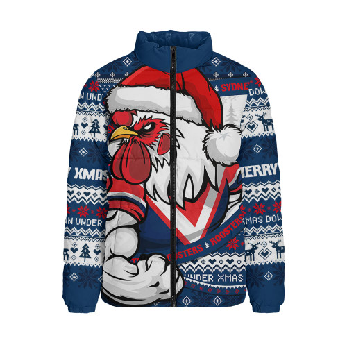 Sydney Roosters Padded Jacket Ugly Knit Style For Christmas Game Fans