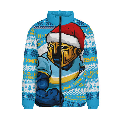 Gold Coast Titans Padded Jacket Ugly Knit Style For Christmas Game Fans