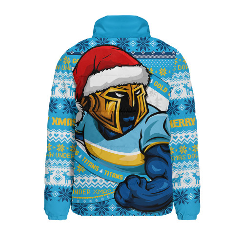 Gold Coast Titans Padded Jacket Ugly Knit Style For Christmas Game Fans