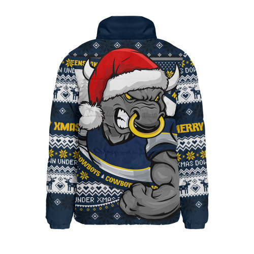 North Queensland Cowboys Padded Jacket Ugly Knit Style For Christmas Game Fans